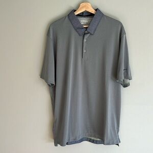 Nike Men's TR Dry Chambray Golf Polo Grey 685729-012 Rory McIlroy XL
